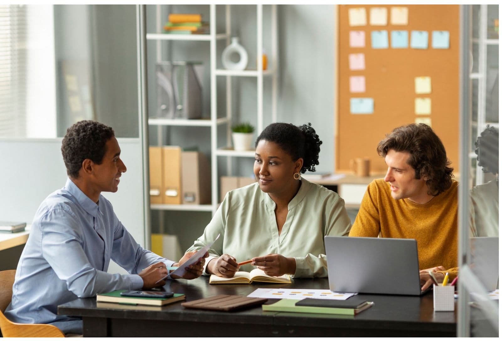 Connect Outsourcing consultants on a client review